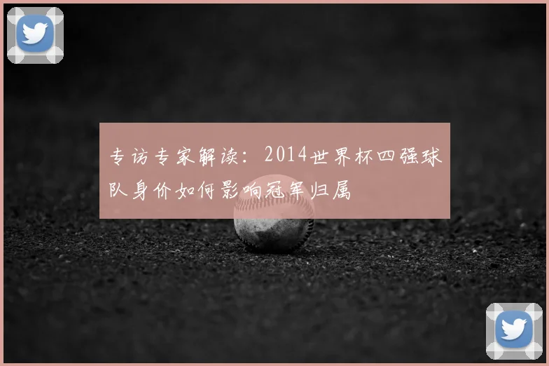 专访专家解读:2014世界杯四强球队身价如何影响冠军归属